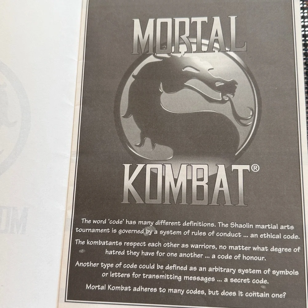 User's Guide: 1993 Vintage,MORTAL KOMBAT